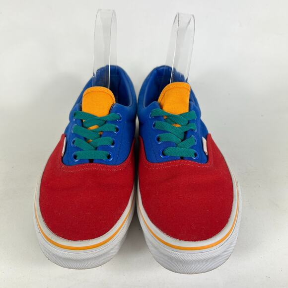 VANS Era Color Block Sneaker Women's 7 Blue Red Fabric Lace-Up Skateboard Shoes - Picture 4 of 12